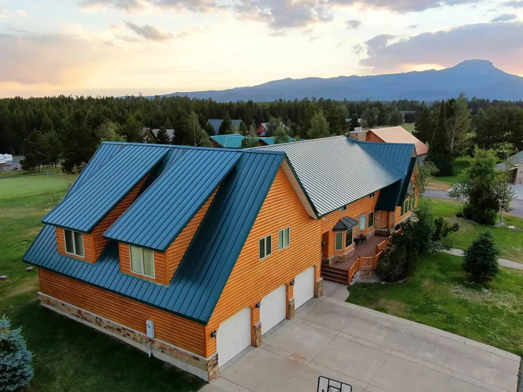 Metal Roof on a Cabin in Island Park