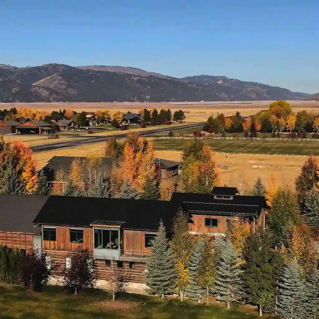 new roof in Alpine Wyoming in autumn to show roofing with ccx