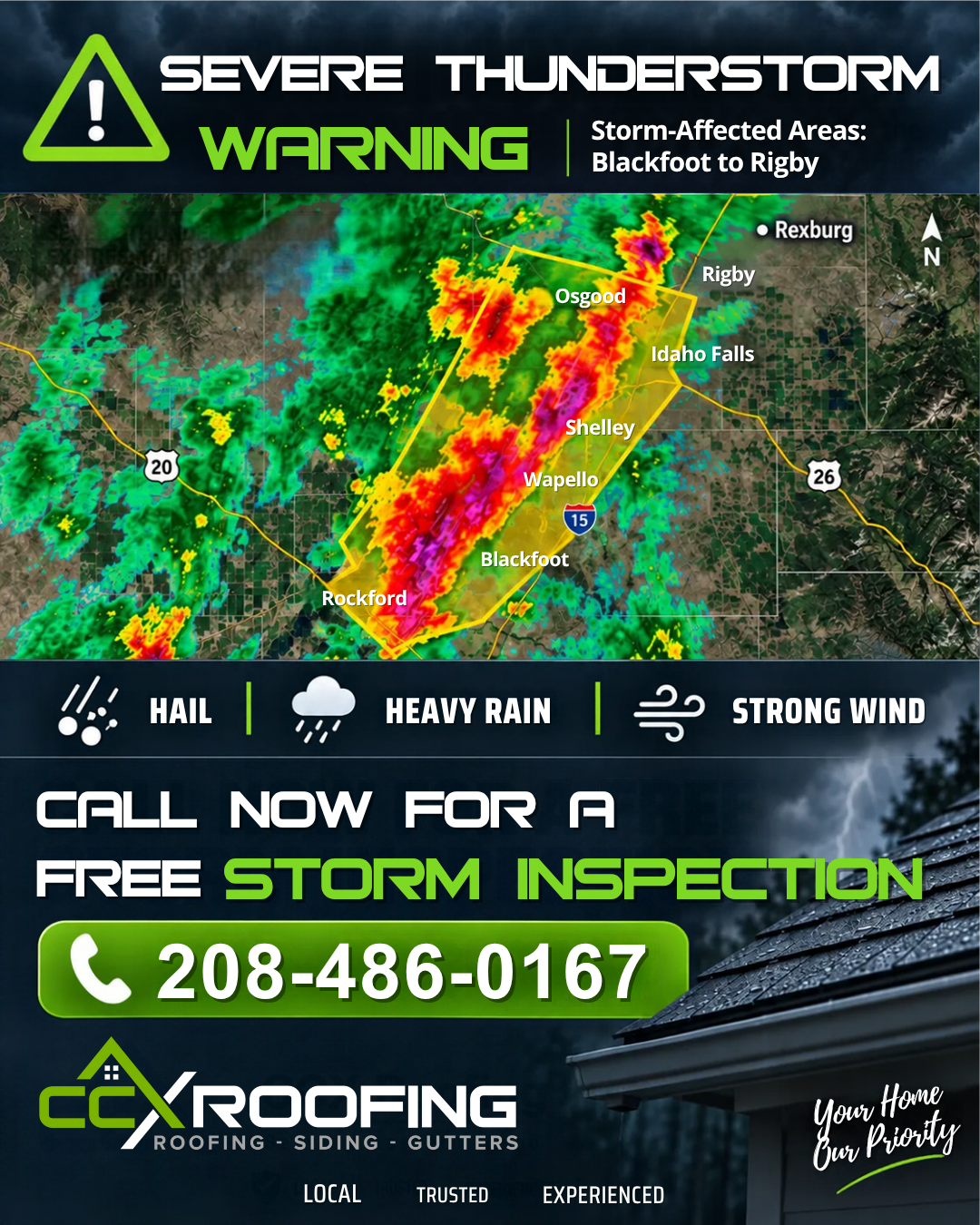 Storm-Affected Areas: Blackfoot to Rigby